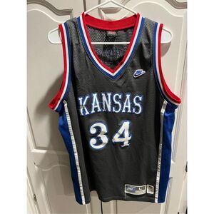 Rare Nike 1995 Kansas Jayhawks Paul Pierce Authentic Jersey Sewn L Gray